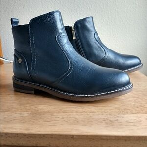 Easy Spirit Juna Casual Booties - Navy Leather, 8W